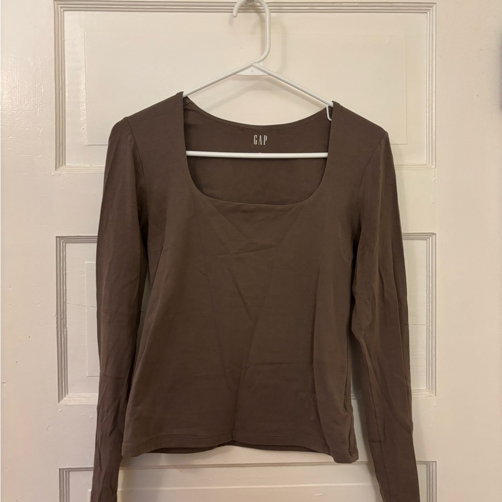 GAP Women's Brown Long Sleeve Top